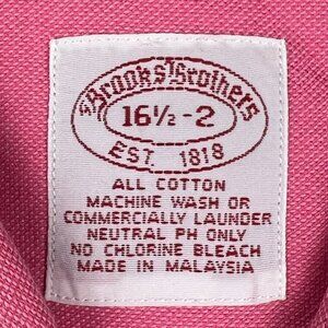 VTG Brooks Brothers 16.5 32 Long Sleeve Button Up Dress Shirt PINK NEUTRAL PH